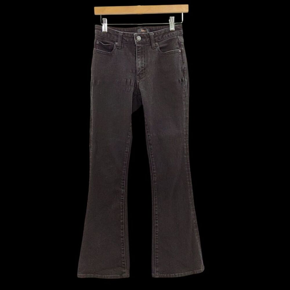 Quince Women Luna Stretch Flare Jeans Black 24